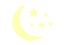 yellow moon and stars icon