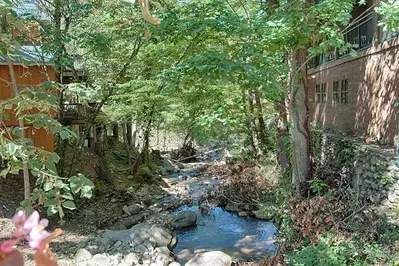 view of river from private balcony