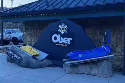 Ober Mountain sign on the Gatlinburg Parkway