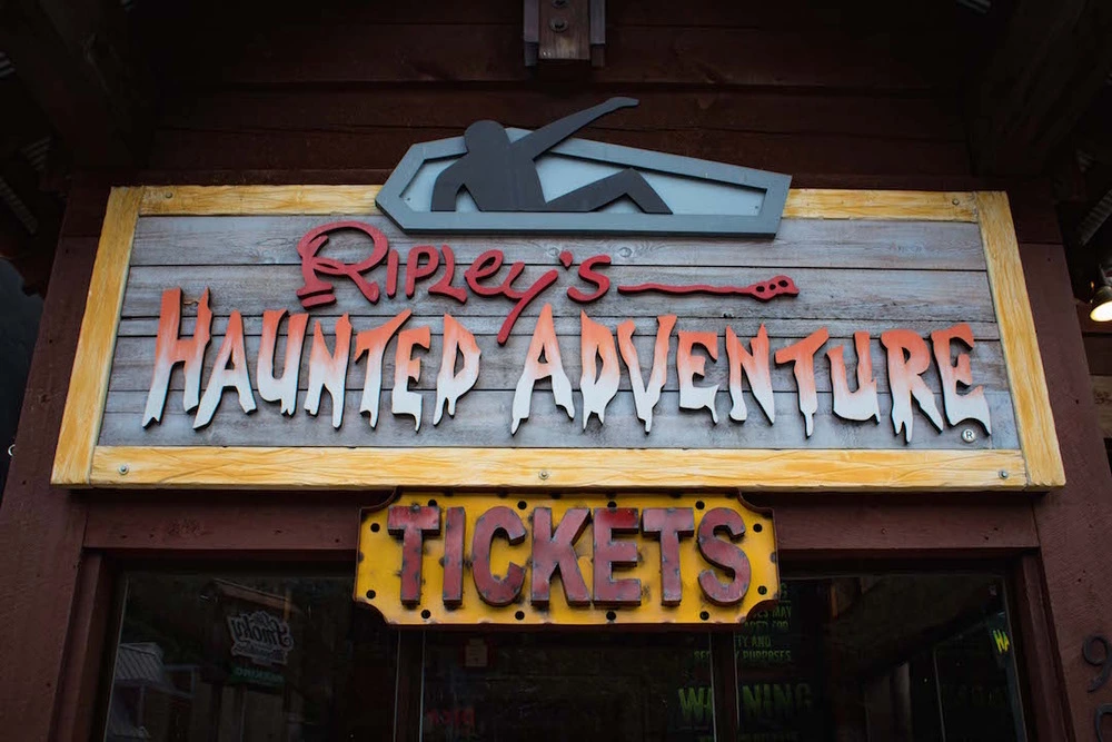 Ripley's Haunted Adventure Tickets sign