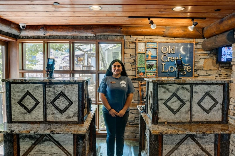 Old Creek Lodge welcome desk